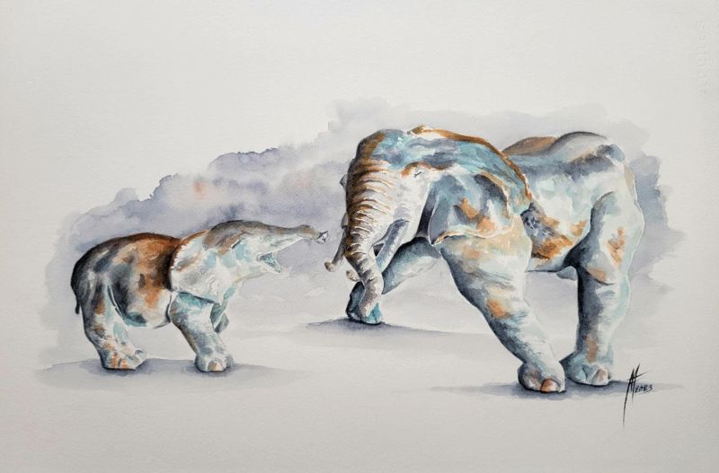 AQUA Elephants Jean Pierre BONNARD ROCHEFORT SUR NENON WEB